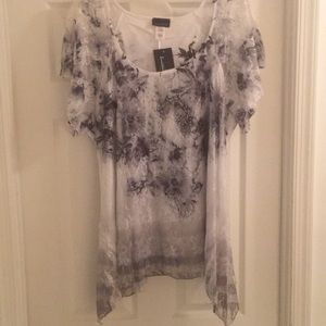 Brittany Black Lace Blouse 3XL